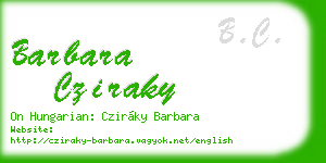 barbara cziraky business card